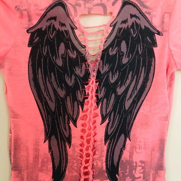 Cross Angel Wings Rocker Top Xs/Small